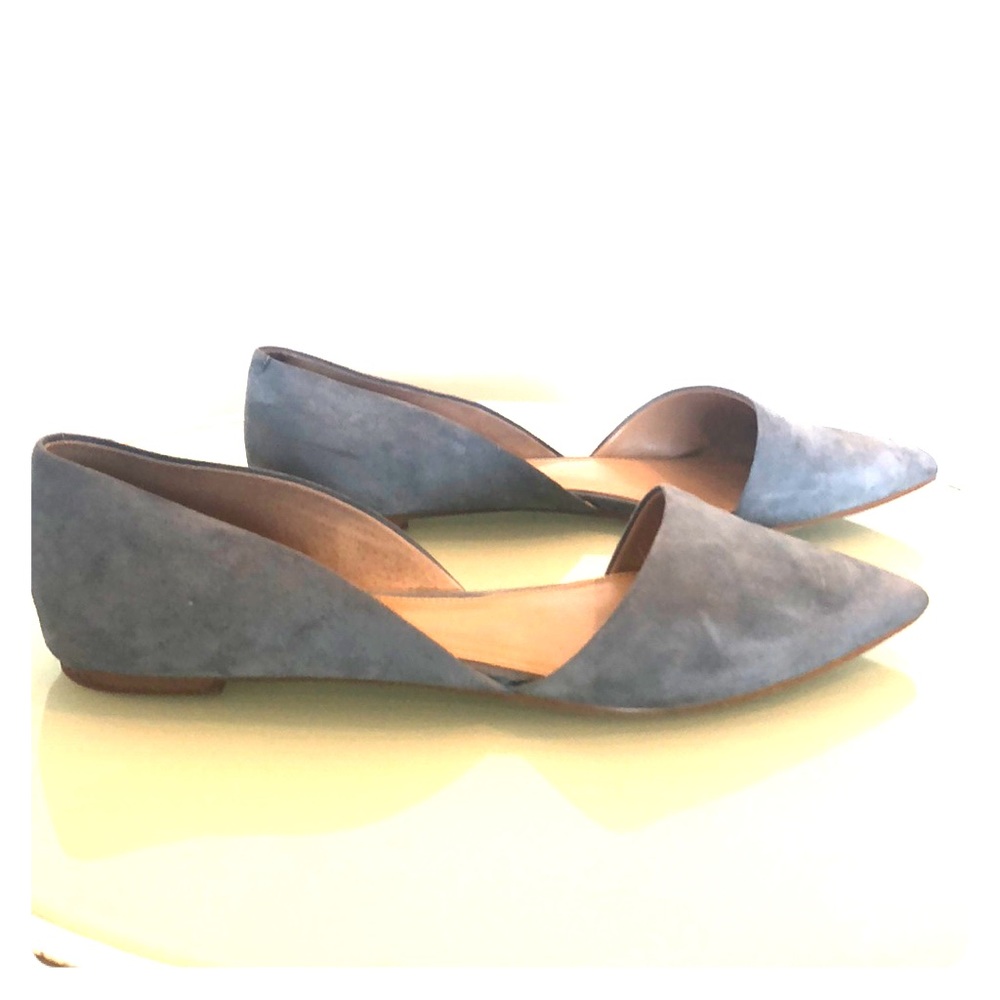 J. Crew gray suede flats